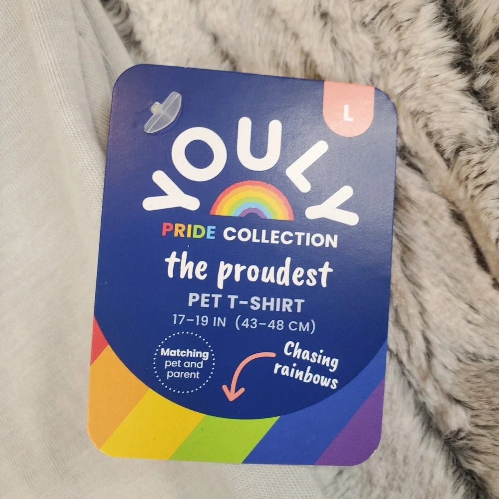 Youly Pride Collection All For Love Dog T-Shirt  Pet‎ size L (New)